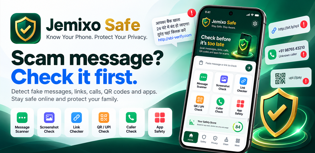Jemixo Safe Feature Graphic